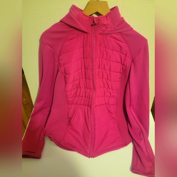 TEK GEAR HOODED MIXED MEDIA JACKET HOODIE ZIP FRONT COAT WOMEN'S PLUS size 1X - Picture 2 of 3